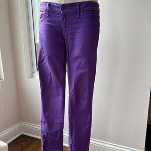 Genetic Denim Purple Low Rise Straight Leg Jeans Women's Size 28 Made in USA